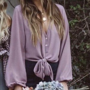 Sheer Long Bell Sleeve Top
